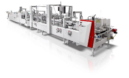 Used Bobst folder gluer machine in factory